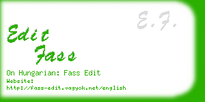 edit fass business card